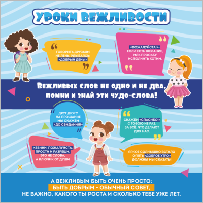 Стенд уроки вежливости