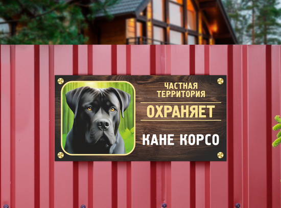 Охраняет дом Кане Корсо